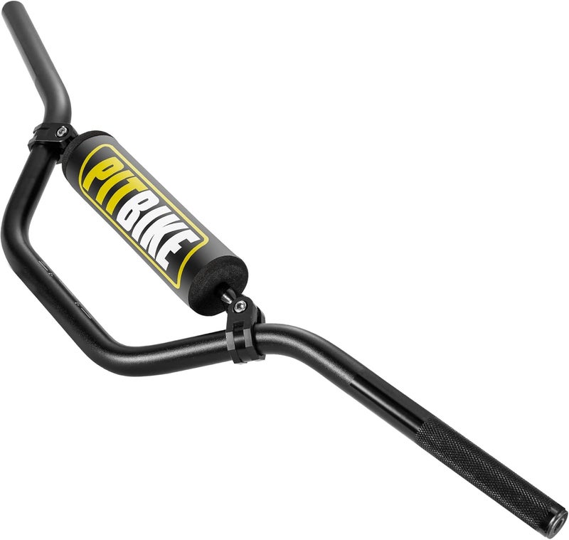 RUTU Universal 7/8" 22mm Dirt Bike Handlebars with Chest Protector Pad for CRF YZF KXF KLX RMZ DRZ Pit Bike Motocross ATV Quad - Black - Reducing Craft, High strength - Image 1